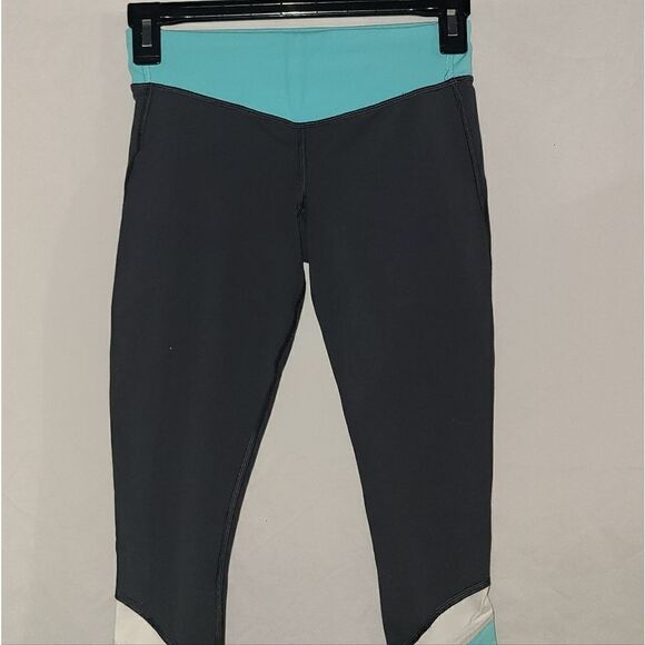 Lululemon Gray Blue Leggings Size 2 - Picture 1 of 6